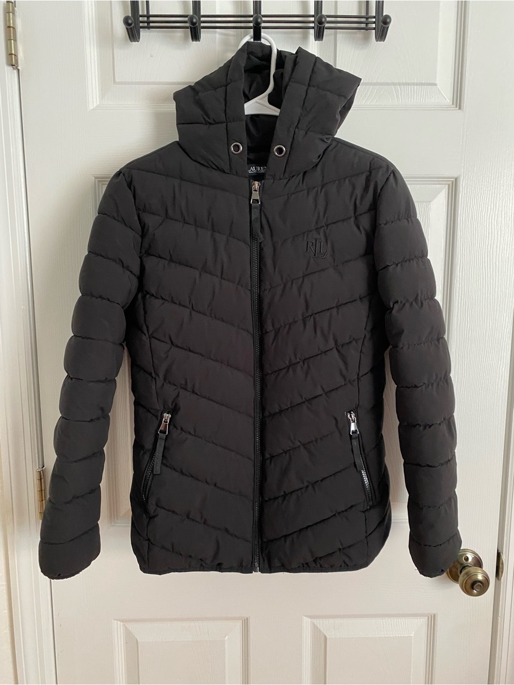 Lauren Ralph Lauren Black Quilted Hooded Puffer Jacket – Size M
